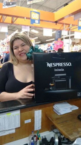 Ganhadora da Cafeteira Nespresso - Fatima Euphrausino - Loja Campos do Jordo